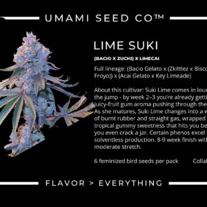 Umami seed co lime Suki fem seeds